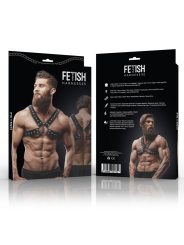 FETISH SUBMISSIVE ATTITUDE - ARNÉS ECOPIEL PECHO CRUZADO CON TACHUELAS HOMBRE