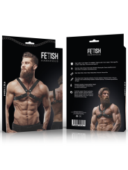 FETISH SUBMISSIVE ATTITUDE - ARNÉS BULLDOG AJUSTABLE ECOPIEL PECHO CRUZADO HOMBRE