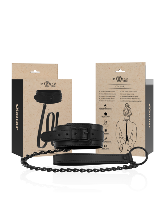 INTENSE - FETISH COLLAR DE CUERO VEGANO