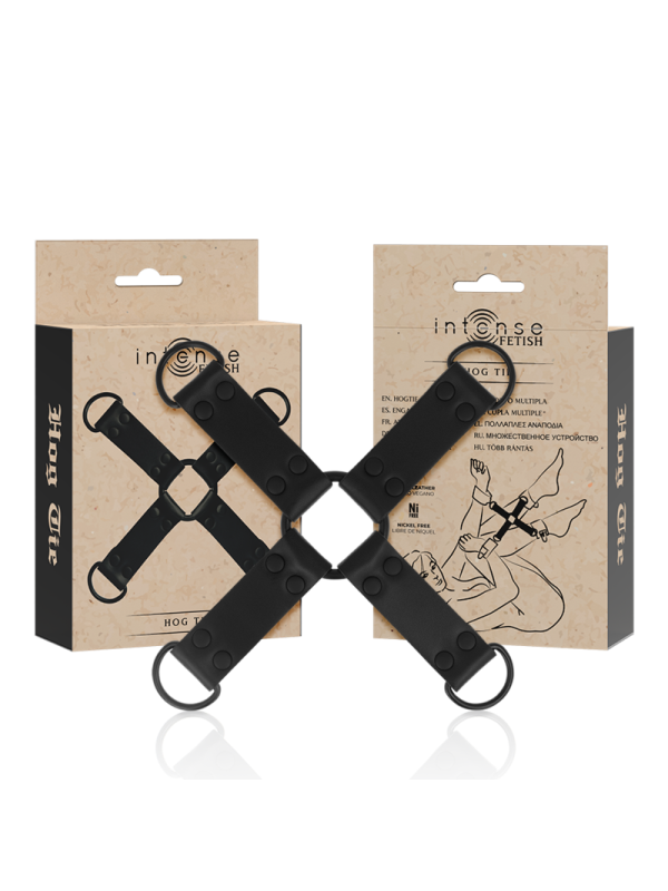 INTENSE - FETISH ENGANCHE MÚLTIPLE PARA MANOS Y PIES DE CUERO VEGANO