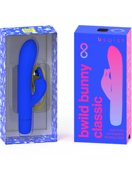 B SWISH - BWILD BUNNY INFINITE CLASSIC VIBRADOR RECARGABLE SILICONA AZUL
