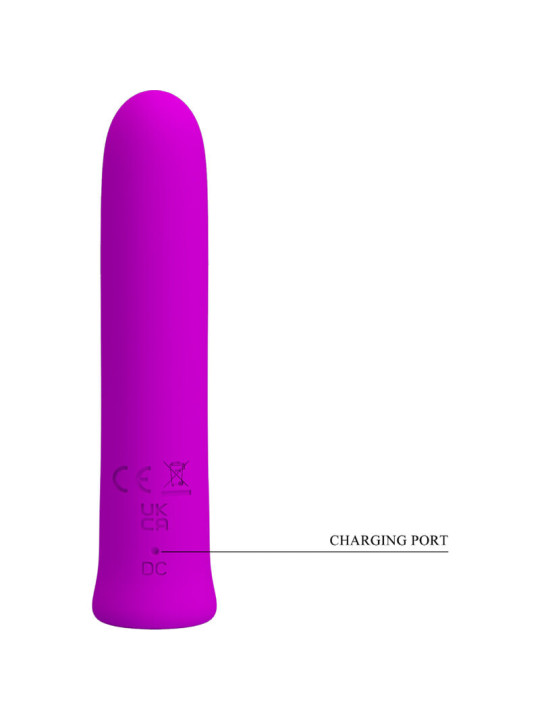 PRETTY LOVE - CURTIS MINI VIBRADOR SUPER POWER 12 VIBRACIONES SILICONA VIOLETA