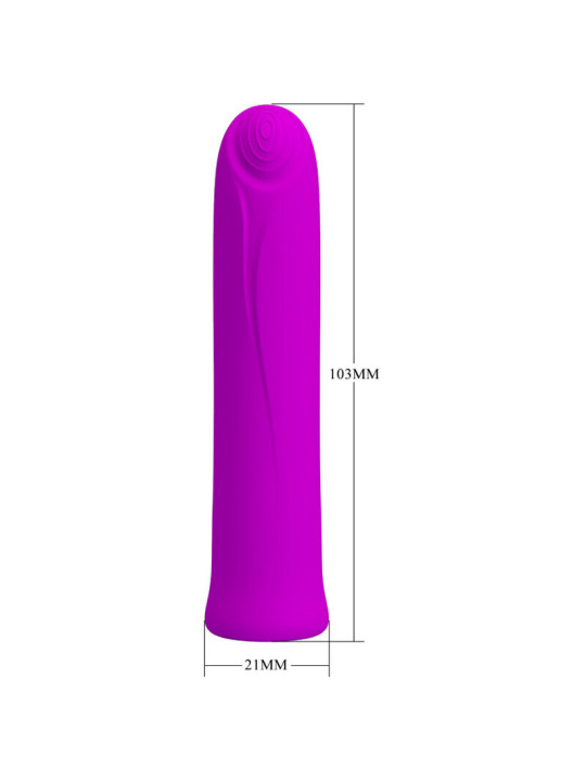PRETTY LOVE - CURTIS MINI VIBRADOR SUPER POWER 12 VIBRACIONES SILICONA VIOLETA