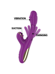 INTENSE - ATENEO VIBRADOR MULTIFUNCIÓN RECARGABLE 7 VIBRACIÓNES CON LENGUA OSCILANTE Y SUCCIONADOR MORADO