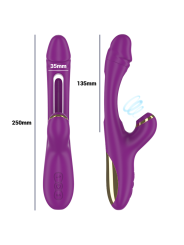 INTENSE - ATENEO VIBRADOR MULTIFUNCIÓN RECARGABLE 7 VIBRACIÓNES CON LENGUA OSCILANTE Y SUCCIONADOR MORADO