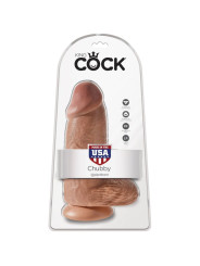 KING COCK - PENE REALÍSTICO CHUBBY 23 CM CARAMELO