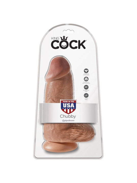 KING COCK - PENE REALÍSTICO CHUBBY 23 CM CARAMELO