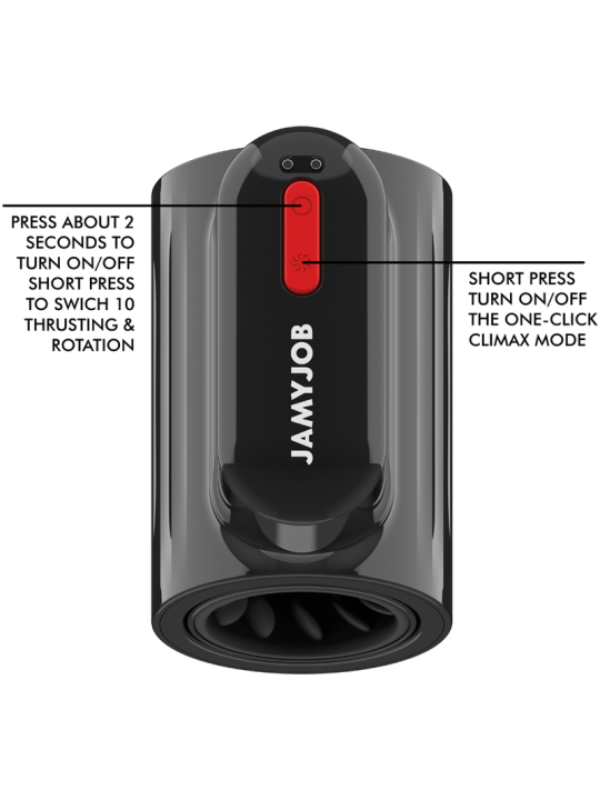 Jamyjob Vortex: masturbador automático con empuje y giro