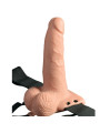 FETISH FANTASY SERIES - ARNÉS AJUSTABLE CONTROL REMOTO PENE REALÍSTICO CON TESTÍCULOS RECARGABLE Y VIBRADOR 15 CM