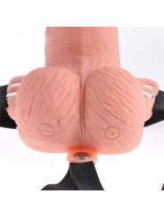 FETISH FANTASY SERIES - ARNÉS AJUSTABLE CONTROL REMOTO PENE REALÍSTICO CON TESTÍCULOS RECARGABLE Y VIBRADOR 15 CM