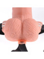 FETISH FANTASY SERIES - ARNÉS AJUSTABLE CONTROL REMOTO PENE REALÍSTICO CON TESTÍCULOS RECARGABLE Y VIBRADOR 15 CM