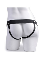 FETISH FANTASY SERIES - ARNÉS AJUSTABLE CONTROL REMOTO PENE REALÍSTICO CON TESTÍCULOS RECARGABLE Y VIBRADOR 15 CM