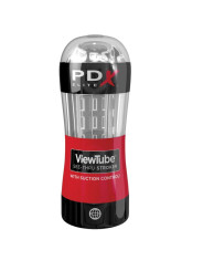PDX ELITE - MASTURBADOR STROKER VIEWTUBE CONTROL SUCCIONADOR TRANSPARENTE