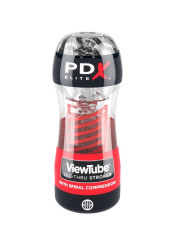 PDX ELITE - MASTURBADOR STROKER VIEWTUBE 2 COMPRESION ESPIRAL TRANSPARENTE
