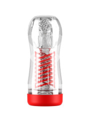 PDX ELITE - MASTURBADOR STROKER VIEWTUBE 2 COMPRESION ESPIRAL TRANSPARENTE