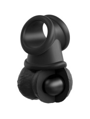 KING COCK - ELITE KIT ARNES AJUSTABLE DELUXE ANILLO CON TESTICULOS & DILDO 20.3 CM
