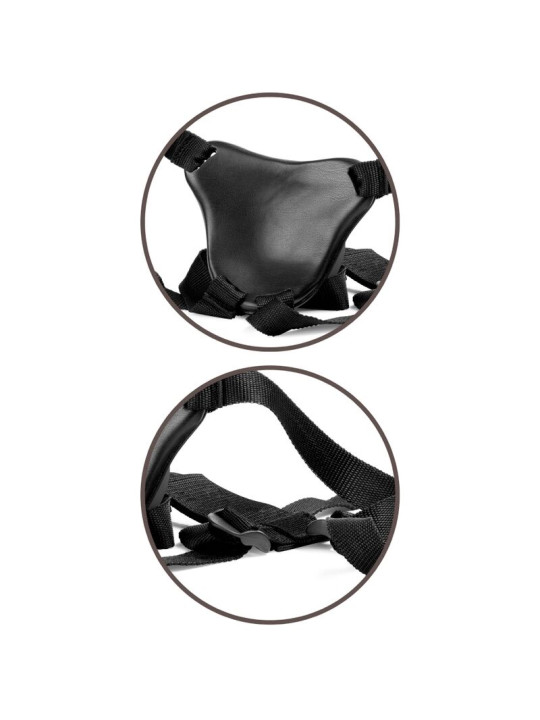 KING COCK - ELITE KIT ARNES AJUSTABLE DELUXE ANILLO CON TESTICULOS & DILDO 20.3 CM