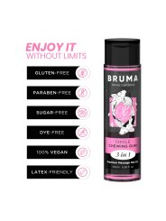BRUMA - ACEITE DE MASAJE PREMIUM EFECTO CALOR SABOR CHICLE 3 EN 1 - 100 ML