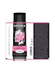 BRUMA - ACEITE DE MASAJE PREMIUM EFECTO CALOR SABOR CHICLE 3 EN 1 - 100 ML