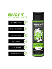 BRUMA - ACEITE DE MASAJE PREMIUM EFECTO CALOR SABOR SANDÍA 3 EN 1 - 100 ML