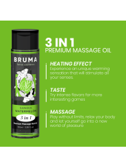 BRUMA - ACEITE DE MASAJE PREMIUM EFECTO CALOR SABOR SANDÍA 3 EN 1 - 100 ML