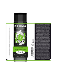 BRUMA - ACEITE DE MASAJE PREMIUM EFECTO CALOR SABOR SANDÍA 3 EN 1 - 100 ML