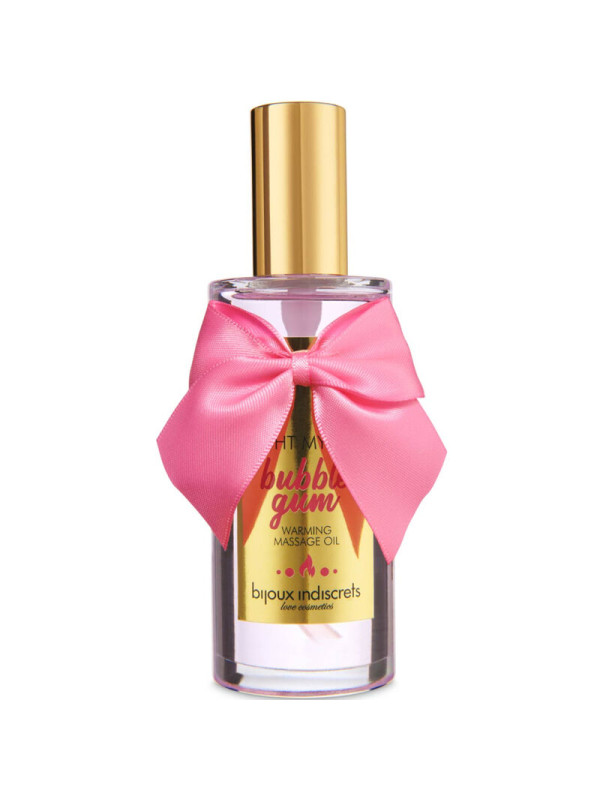 BIJOUX INDISCRETS - LIGHT MY FIRE ACEITE MASAJE EFECTO CALOR SABOR CHICLE