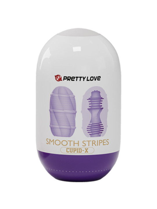 PRETTY LOVE - HUEVO MASTURBADOR SMOOTH STRIPES CUPID