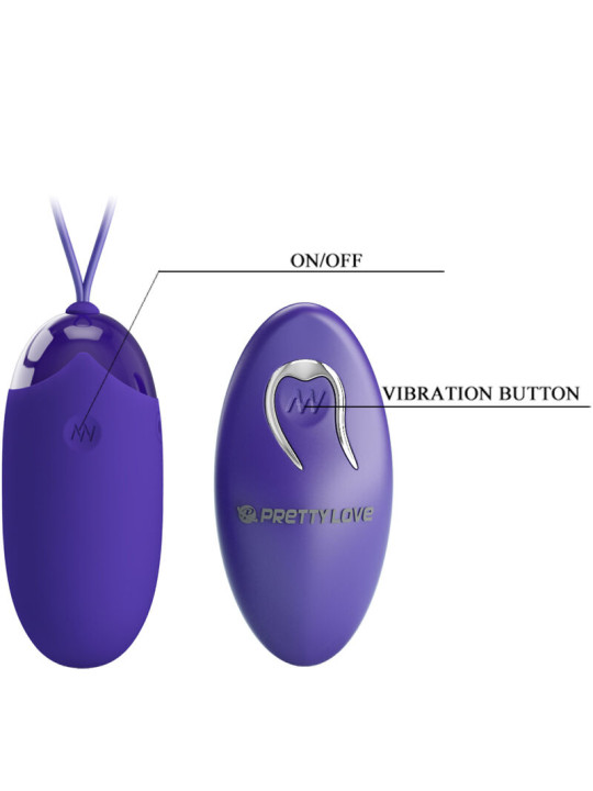 PRETTY LOVE - BERGER YOUTH HUEVO VIBRADOR CONTROL REMOTO VIOLETA