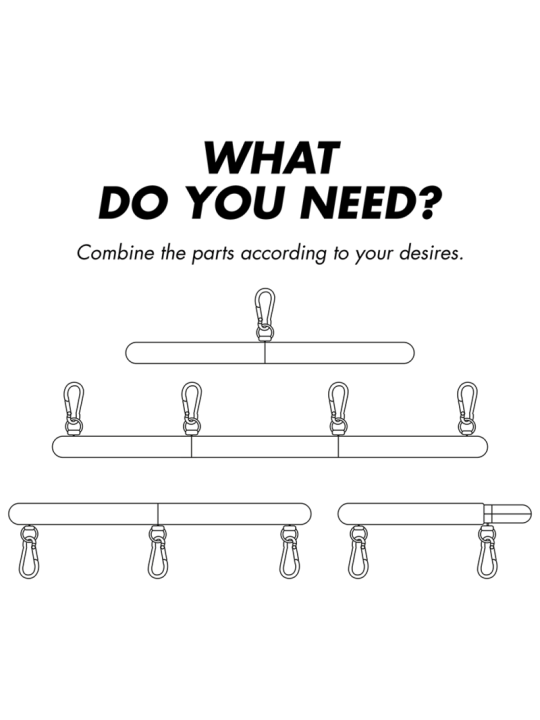 FETISH SUBMISSIVE BONDAGE - BARRA SEPARADORA AJUSTABLE 4 PIEZAS