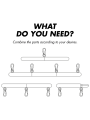 FETISH SUBMISSIVE BONDAGE - BARRA SEPARADORA AJUSTABLE 4 PIEZAS