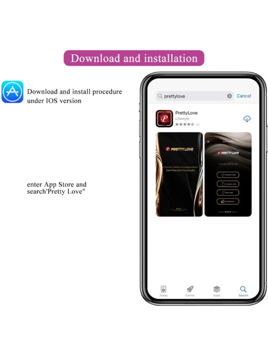PRETTY LOVE - CATALINA HUEVO VIBRADOR RECARGABLE ROSA APP GRATUITA