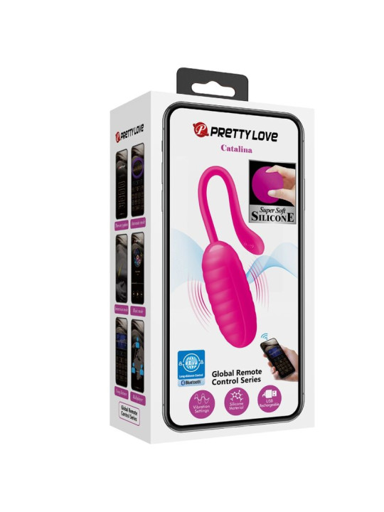 PRETTY LOVE - CATALINA HUEVO VIBRADOR RECARGABLE ROSA APP GRATUITA