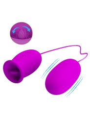 PRETTY LOVE - DAISY HUEVO DUAL VIBRADOR RECARGABLE MORADO