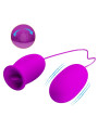 PRETTY LOVE - DAISY HUEVO DUAL VIBRADOR RECARGABLE MORADO
