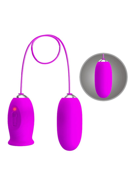 PRETTY LOVE - DAISY HUEVO DUAL VIBRADOR RECARGABLE MORADO