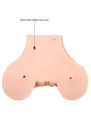CRAZY BULL - VAGINA Y ANO CON MALLA REALISTA CON VIBRACIÓN
