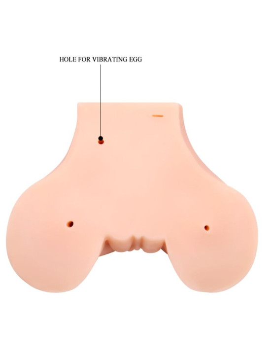 CRAZY BULL - VAGINA Y ANO CON MALLA REALISTA CON VIBRACIÓN