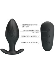 PRETTY LOVE - REGINA PLUG ANAL VIBRADOR RECARGABLE NEGRO