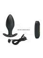 PRETTY LOVE - REGINA PLUG ANAL VIBRADOR RECARGABLE NEGRO