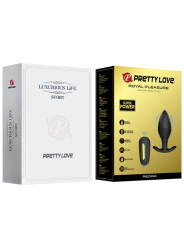 PRETTY LOVE - REGINA PLUG ANAL VIBRADOR RECARGABLE NEGRO