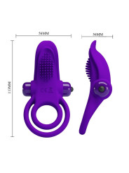 PRETTY LOVE - ANILLO VIBRADOR PARA PENE MORADO