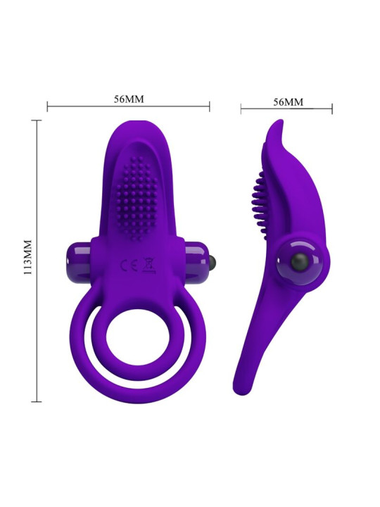 PRETTY LOVE - ANILLO VIBRADOR PARA PENE MORADO