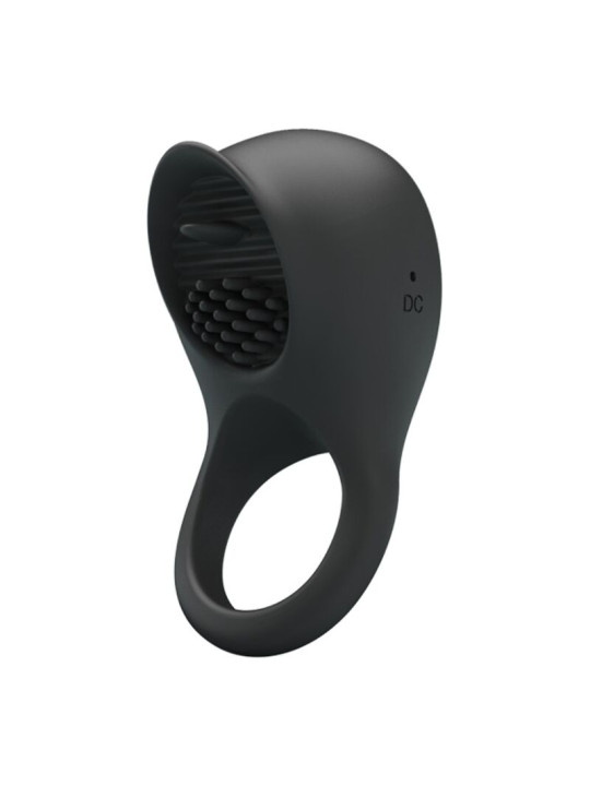 PRETTY LOVE - ANILLO VIBRADOR PARA PENE CON LENGUA NEGRO