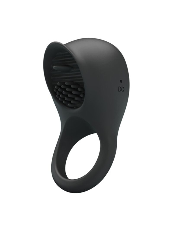 PRETTY LOVE - ANILLO VIBRADOR PARA PENE CON LENGUA NEGRO