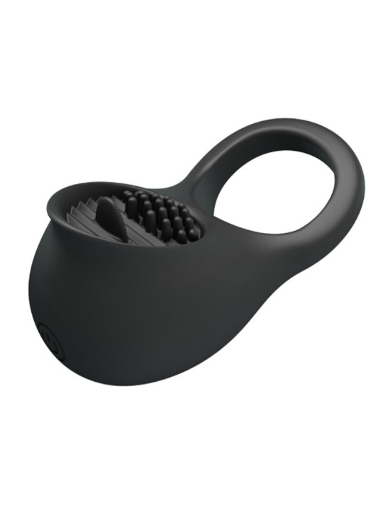 PRETTY LOVE - ANILLO VIBRADOR PARA PENE CON LENGUA NEGRO