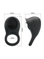 PRETTY LOVE - ANILLO VIBRADOR PARA PENE CON LENGUA NEGRO