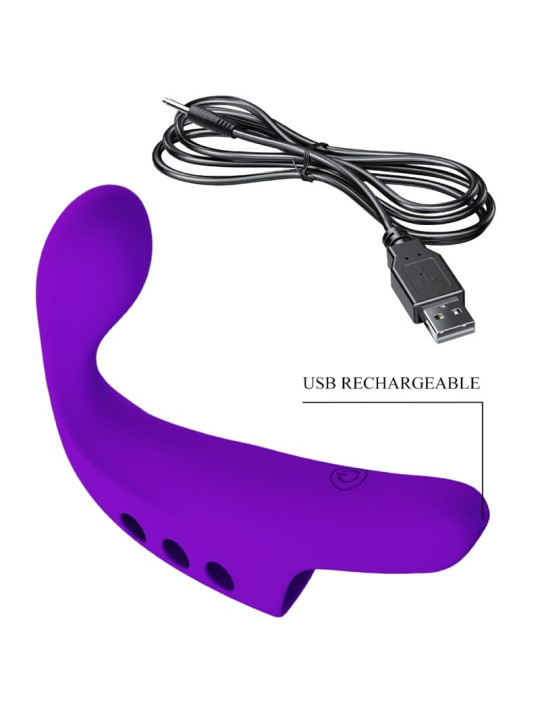 PRETTY LOVE - GORGON VIBRADOR DE DEDO RECARGABLE MORADO