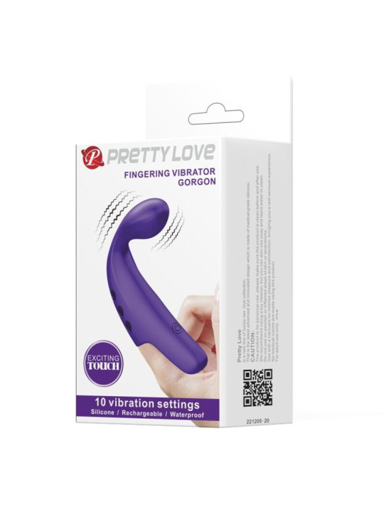 PRETTY LOVE - GORGON VIBRADOR DE DEDO RECARGABLE MORADO