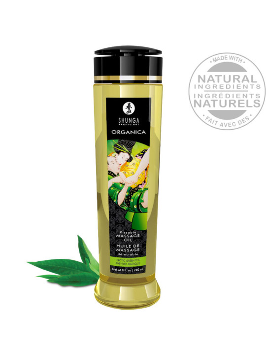 SHUNGA - ACEITE DE MASAJE ORGÁNICO TE VERDE 240 ML
